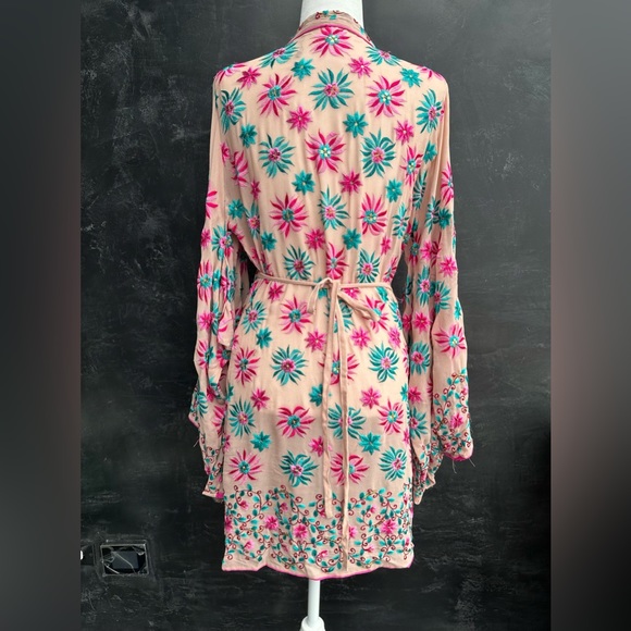Lolita Jaca, Silk Floral Print Kimono Wrap - Picture 6 of 6